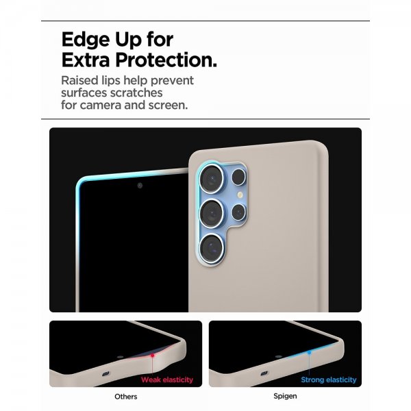 Spigen Samsung Galaxy S25 Ultra Deksel Silicone Fit MagFit Natural Titanium