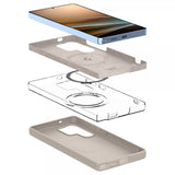 Spigen Samsung Galaxy S25 Ultra Deksel Silicone Fit MagFit Natural Titanium