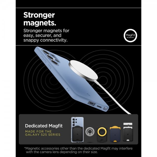 Spigen Samsung Galaxy S25 Ultra Deksel Silicone Fit MagFit Sapphire Blue