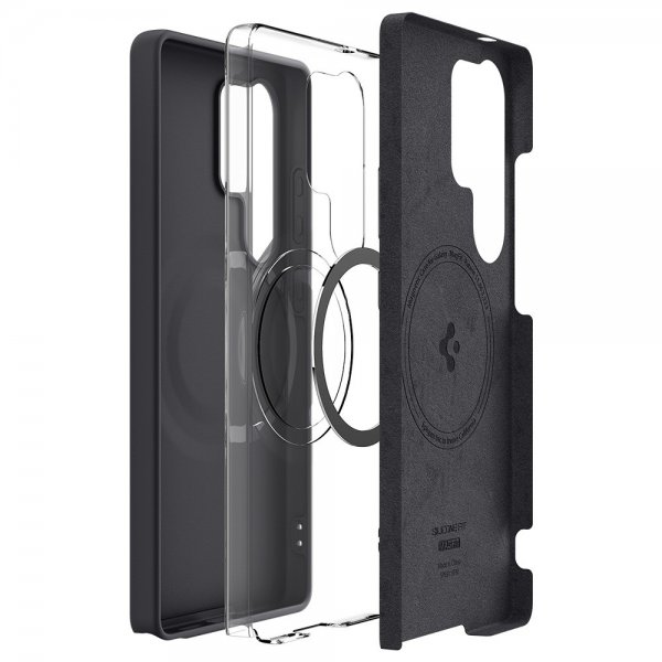 Spigen Samsung Galaxy S25 Ultra Deksel Silicone Fit MagFit Svart