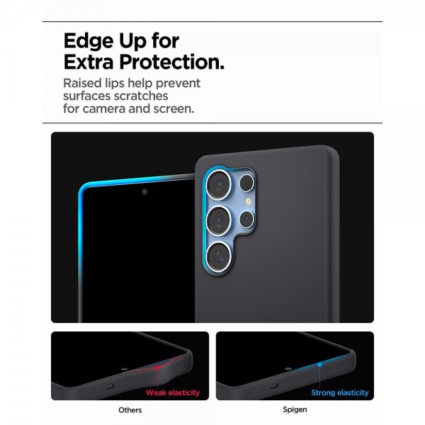 Spigen Samsung Galaxy S25 Ultra Deksel Silicone Fit MagFit Svart