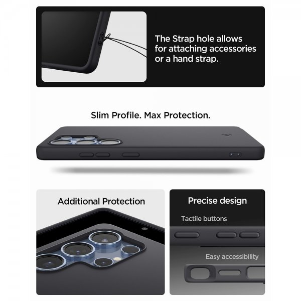 Spigen Samsung Galaxy S25 Ultra Deksel Silicone Fit MagFit Svart