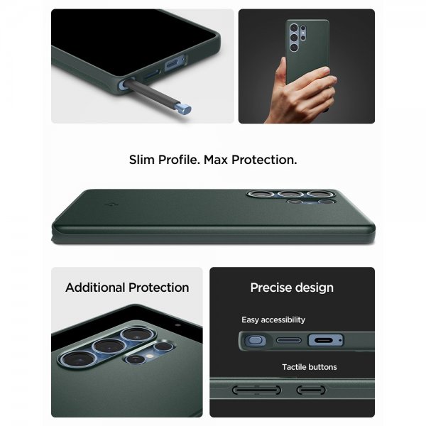 Spigen Samsung Galaxy S25 Ultra Deksel Thin Fit MagFit Abyss Green