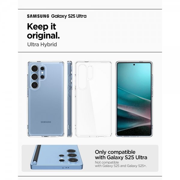 Spigen Samsung Galaxy S25 Ultra Deksel Ultra Hybrid Crystal Clear