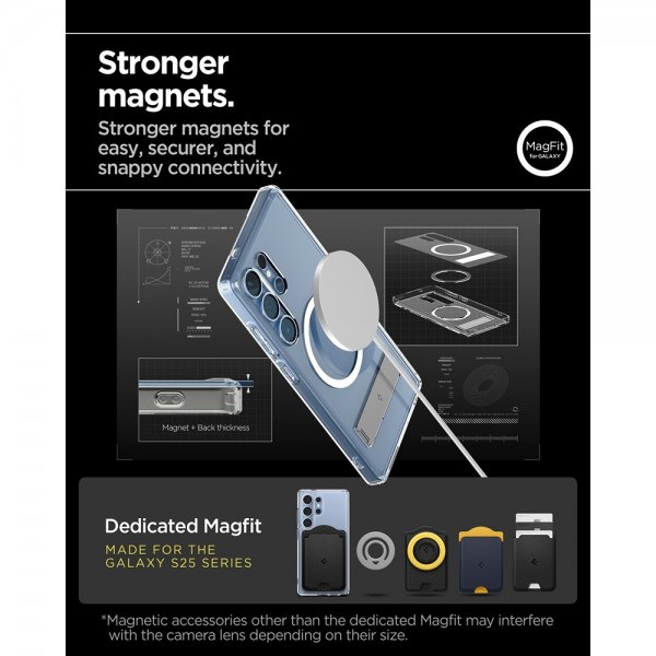 Spigen Samsung Galaxy S25 Ultra Deksel Ultra Hybrid S MagFit Clear White