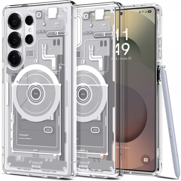 Spigen Samsung Galaxy S25 Ultra Deksel Ultra Hybrid Zero One MagFit Hvit