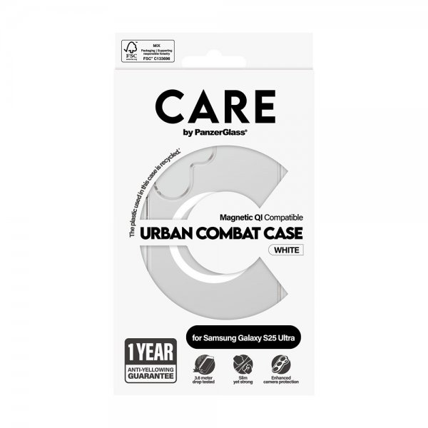 CARE by PanzerGlass Samsung Galaxy S25 Ultra Deksel Urban Combat MagSafe Hvit