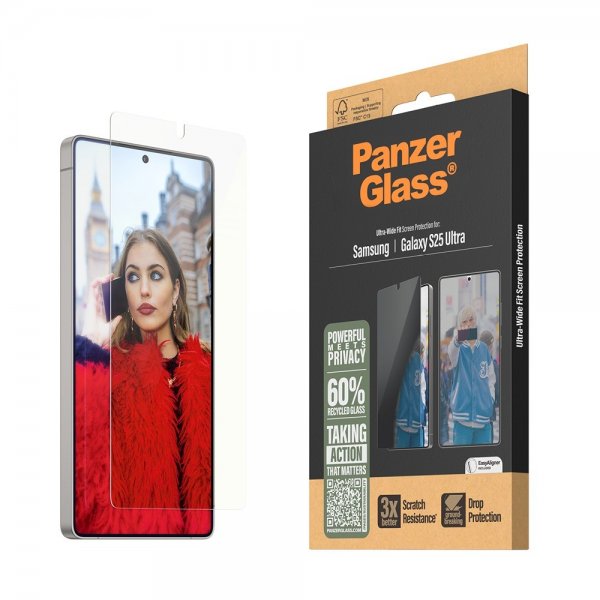 PanzerGlass Samsung Galaxy S25 Ultra Skjermbeskytter All-in-One