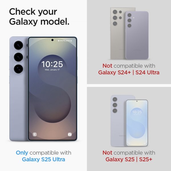 Spigen Samsung Galaxy S25 Ultra Skjermbeskytter GLAS.tR EZ Fit 2-pakning