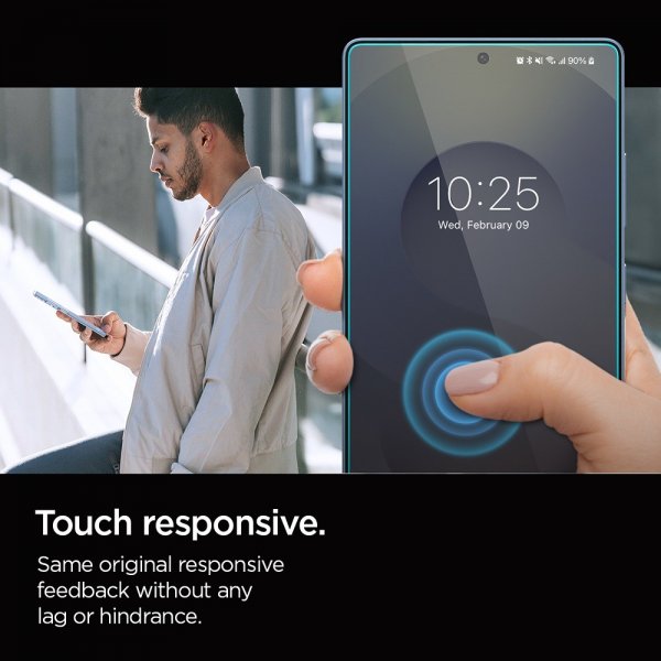 Spigen Samsung Galaxy S25 Ultra Skjermbeskytter GLAS.tR EZ Fit Privacy 2-pakning