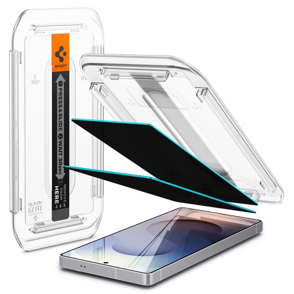 Spigen Samsung Galaxy S25 Ultra Skjermbeskytter GLAS.tR EZ Fit Privacy 2-pakning