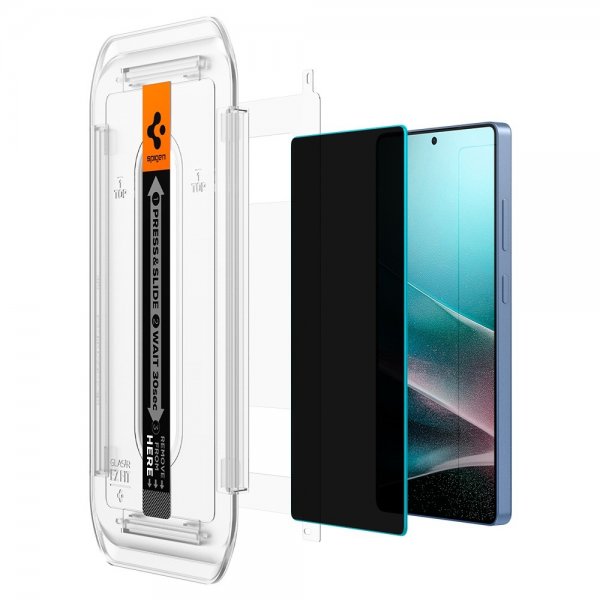 Spigen Samsung Galaxy S25 Ultra Skjermbeskytter GLAS.tR EZ Fit Privacy 2-pakning