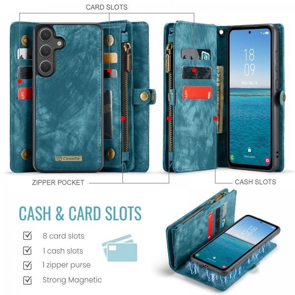 CaseMe Samsung Galaxy S26 Etui 008 Series Avtakbart Deksel Blå