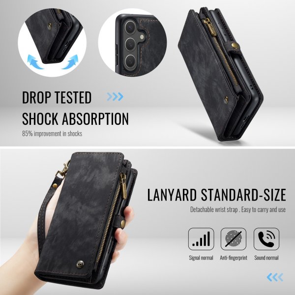CaseMe Samsung Galaxy S26 Etui 008 Series Avtakbart Deksel Svart