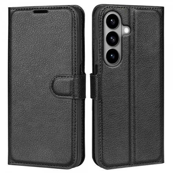 Samsung Galaxy S26 Etui Litchi Svart