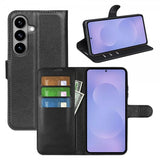 Samsung Galaxy S26 Etui Litchi Svart