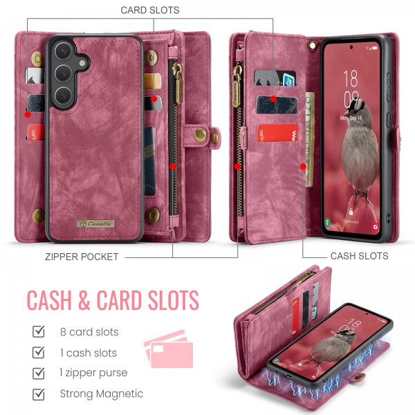 CaseMe Samsung Galaxy S26 Plus Etui 008 Series Avtakbart Deksel Rød