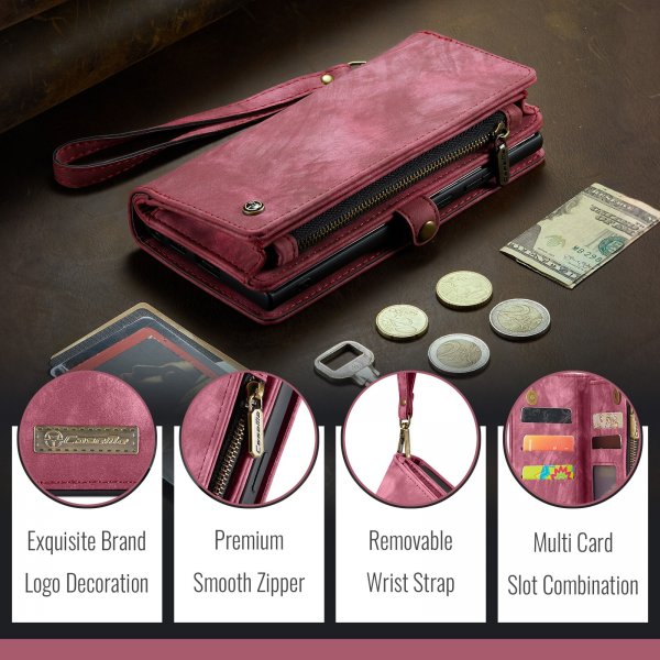 CaseMe Samsung Galaxy S26 Plus Etui 008 Series Avtakbart Deksel Rød