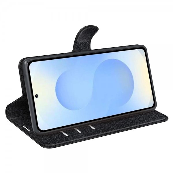 Samsung Galaxy S26 Plus Etui Litchi Svart