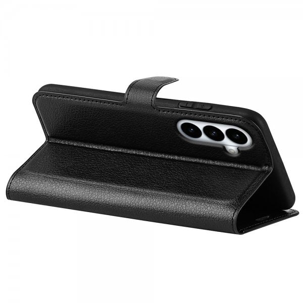 Samsung Galaxy S26 Plus Etui Litchi Svart