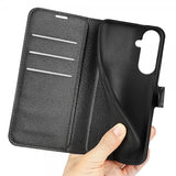Samsung Galaxy S26 Plus Etui Litchi Svart
