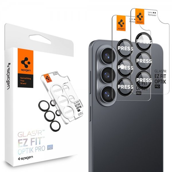 Spigen Samsung Galaxy S26 Plus Kamerabeskytter GLAS.tR EZ Fit Optik Pro 2-pakning Svart
