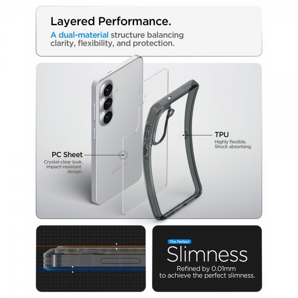 Spigen Samsung Galaxy S26 Plus Deksel Ultra Hybrid Space Crystal