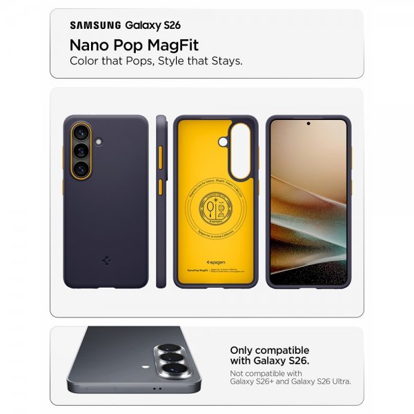 Spigen Samsung Galaxy S26 Deksel Nano Pop MagFit Blueberry Navy
