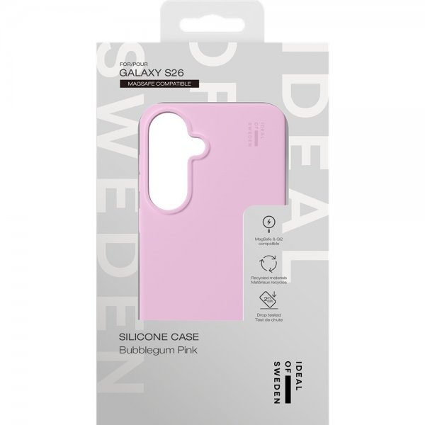 Ideal of Sweden Samsung Galaxy S26 Deksel Silicone Case MagSafe Bubblegum Pink