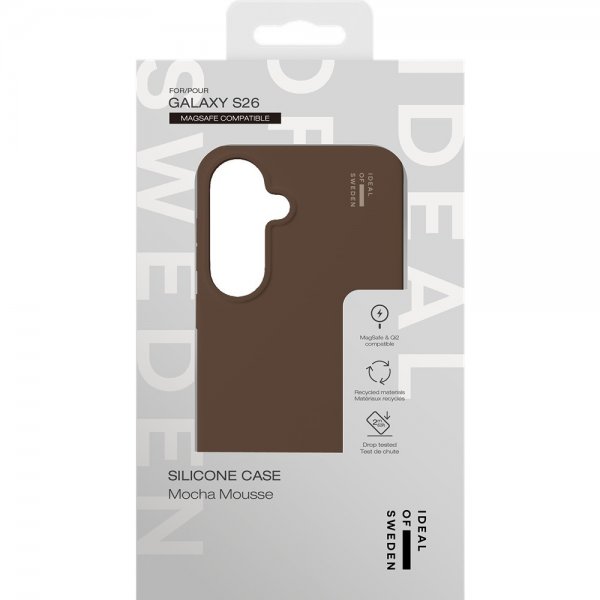 Ideal of Sweden Samsung Galaxy S26 Deksel Silicone Case MagSafe Mocha Mousse