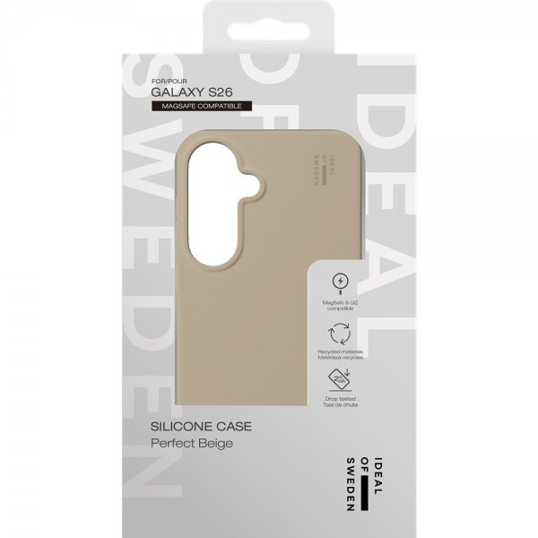 Ideal of Sweden Samsung Galaxy S26 Deksel Silicone Case MagSafe Perfect Beige