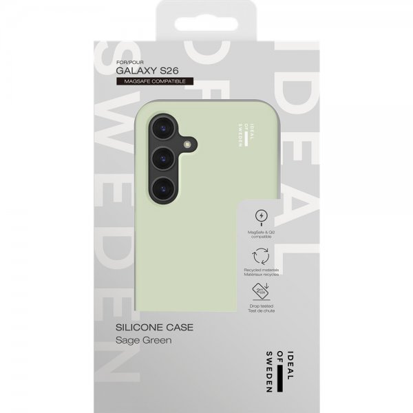 Ideal of Sweden Samsung Galaxy S26 Deksel Silicone Case MagSafe Sage Green