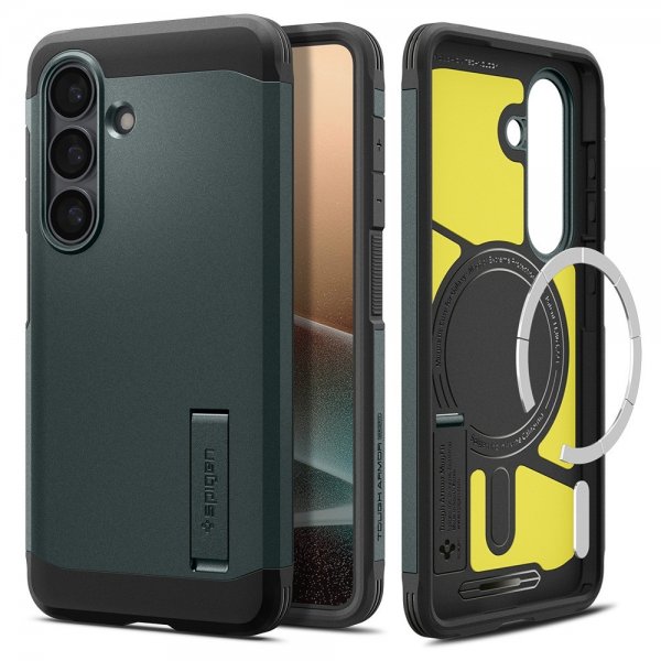 Spigen Samsung Galaxy S26 Deksel Tough Armor MagFit Abyss Green