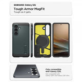 Spigen Samsung Galaxy S26 Deksel Tough Armor MagFit Abyss Green