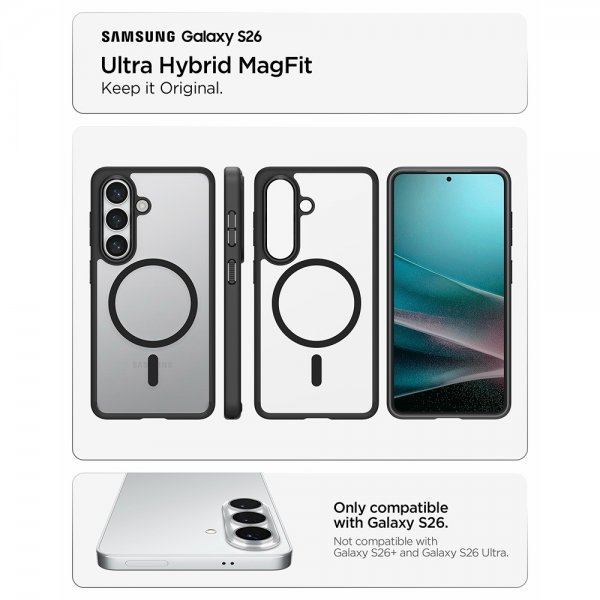 Spigen Samsung Galaxy S26 Deksel Ultra Hybrid MagFit Matte Black