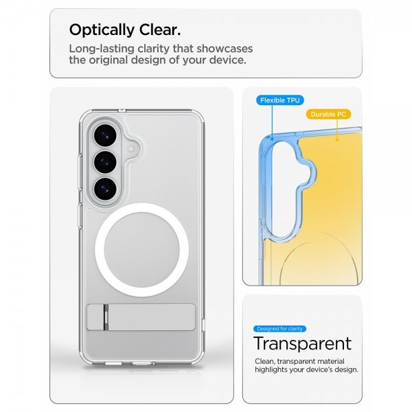 Spigen Samsung Galaxy S26 Deksel Ultra Hybrid S MagFit Clear White