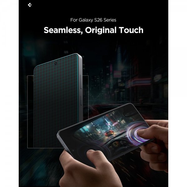 Spigen Samsung Galaxy S26 Skjermbeskytter GLAS.tR EZ Fit Pro Privacy 2-pakning
