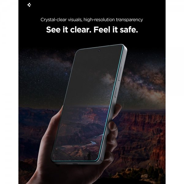Spigen Samsung Galaxy S26 Skjermbeskytter GLAS.tR EZ Fit Pro Privacy 2-pakning