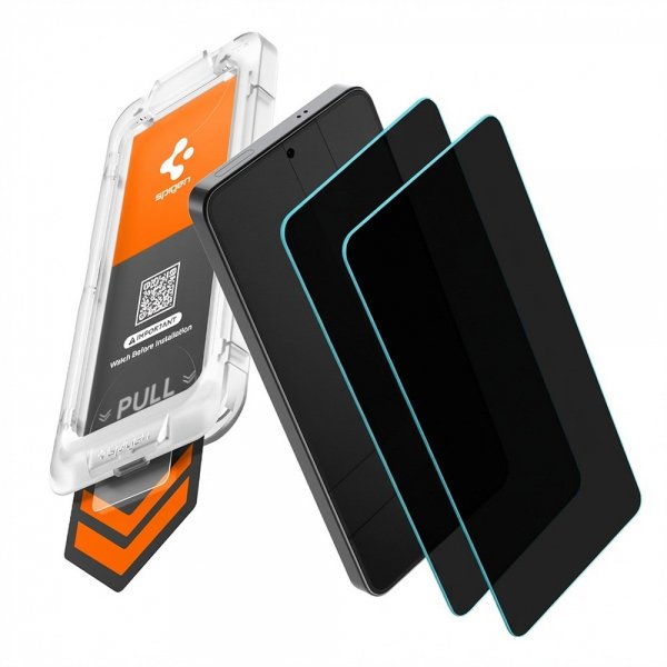 Spigen Samsung Galaxy S26 Skjermbeskytter GLAS.tR EZ Fit Pro Privacy 2-pakning