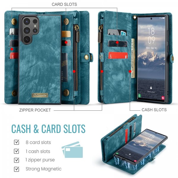 CaseMe Samsung Galaxy S26 Ultra Etui 008 Series Avtakbart Deksel Blå