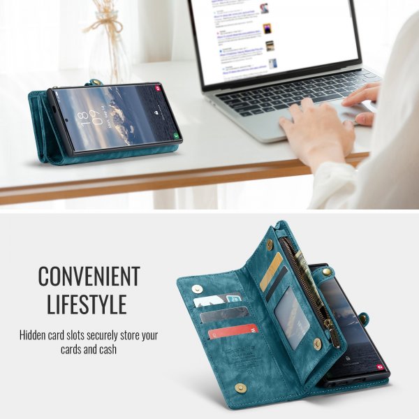 CaseMe Samsung Galaxy S26 Ultra Etui 008 Series Avtakbart Deksel Blå