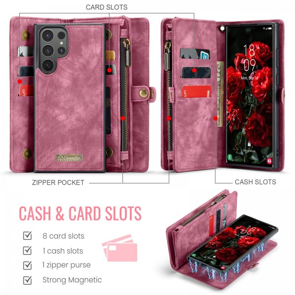 CaseMe Samsung Galaxy S26 Ultra Etui 008 Series Avtakbart Deksel Rød