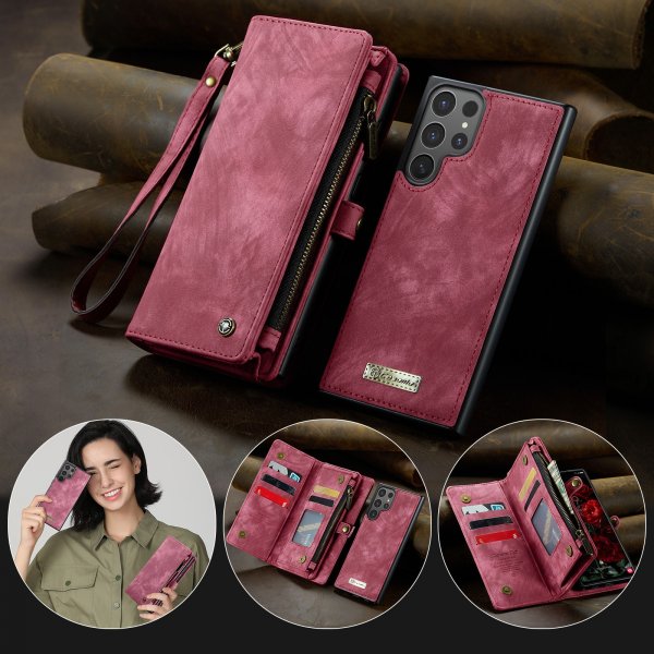CaseMe Samsung Galaxy S26 Ultra Etui 008 Series Avtakbart Deksel Rød