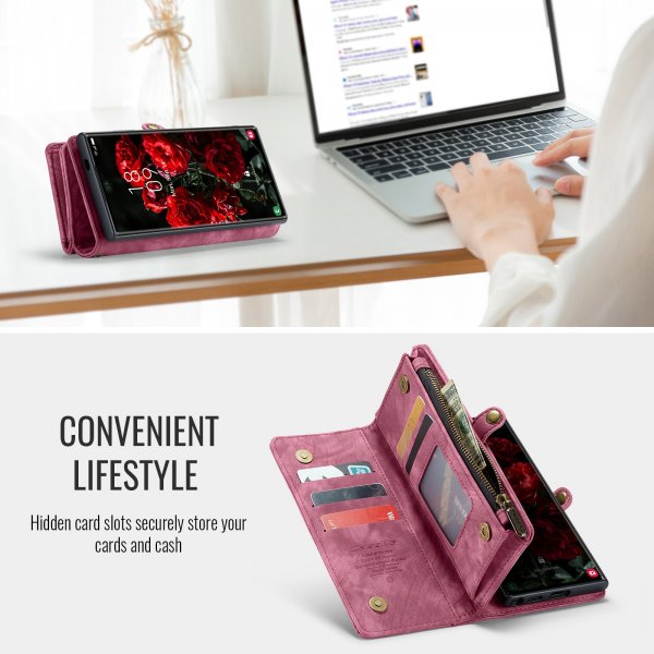 CaseMe Samsung Galaxy S26 Ultra Etui 008 Series Avtakbart Deksel Rød