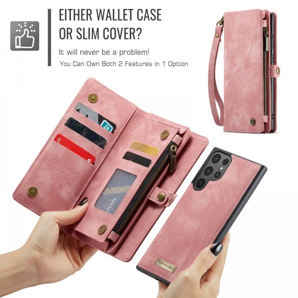 CaseMe Samsung Galaxy S26 Ultra Etui 008 Series Avtakbart Deksel Rosa