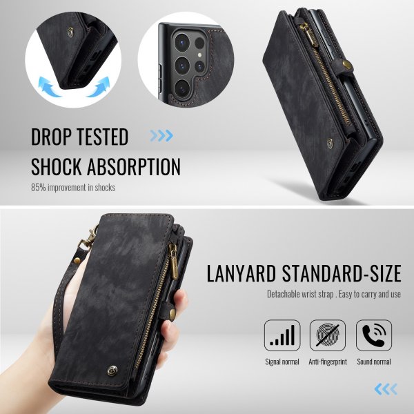 CaseMe Samsung Galaxy S26 Ultra Etui 008 Series Avtakbart Deksel Svart