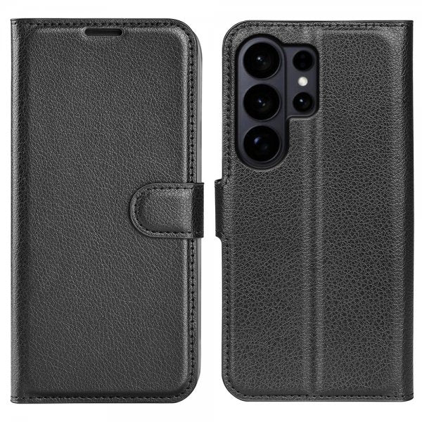 Samsung Galaxy S26 Ultra Etui Litchi Svart
