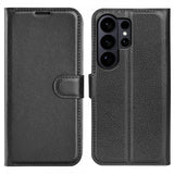 Samsung Galaxy S26 Ultra Etui Litchi Svart