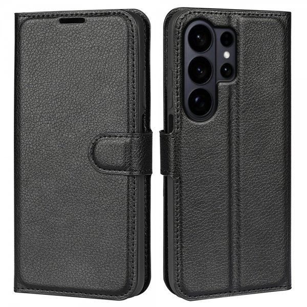 Samsung Galaxy S26 Ultra Etui Litchi Svart
