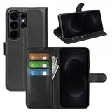 Samsung Galaxy S26 Ultra Etui Litchi Svart